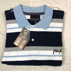 Phat Farm Men's Polo Shirt Striped Top Size 6XL